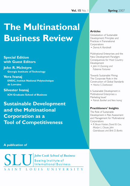 Multinational Business Review special issue cover